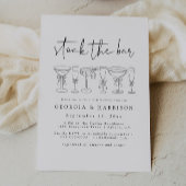 Moderne Voorraad De Bar Koppels Douche uitnodiging