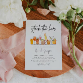 Moderne Voorraad De Bar Koppels Douche uitnodiging