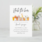 Moderne Voorraad De Bar Koppels Douche uitnodiging (Staand voorkant)