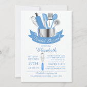 Moderne voorraad de keuken bruids douche uitnodigi kaart (Voorkant)