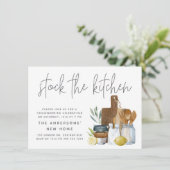 Moderne voorraad van de Keuken Housewarming Party Kaart (Staand voorkant)
