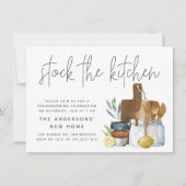 Moderne voorraad van de Keuken Housewarming Party Kaart (Voorkant)