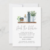 Moderne voorraad van de Keuken Housewarming Party Kaart (Voorkant)