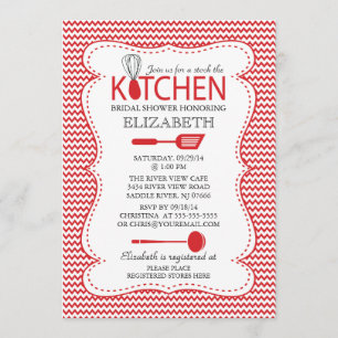 Moderne voorraad van de Keukenbridal-douche Kaart