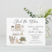 Moderne voorraad van de Keukenbridal-douche Kaart (Staand voorkant)