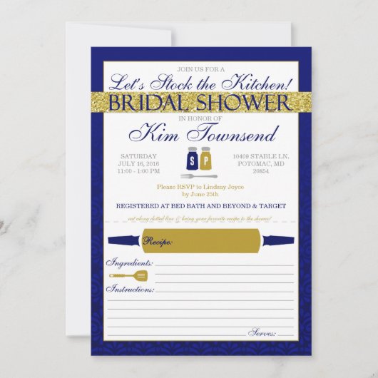 Moderne voorraad van het KeukenVrijgezellenfeest Kaart (Voorkant)