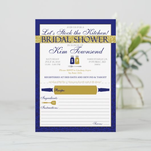 Moderne voorraad van het KeukenVrijgezellenfeest Kaart (Staand voorkant)