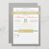 Moderne voorraad van het KeukenVrijgezellenfeest Kaart (Voorkant / Achterkant)