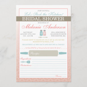 Moderne voorraad van het KeukenVrijgezellenfeest Kaart