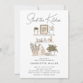 Moderne voorraad van het KeukenVrijgezellenfeest Kaart (Voorkant)