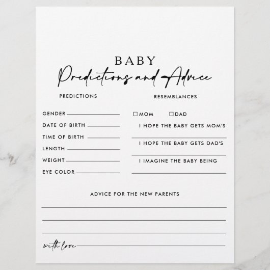 Moderne voorspellingen en advieskaarten voor elega (Voorkant)