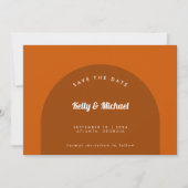 Moderne vorm Terracotta verbrand Oranje sparen Dat Kaart (Voorkant)