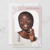 Moderne vormen Een foto Graduation Party Invitatio Kaart (Voorkant)