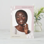 Moderne vormen Een foto Graduation Party Invitatio Kaart (Staand voorkant)