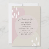 Moderne vormen Een foto Graduation Party Invitatio Kaart (Achterkant)