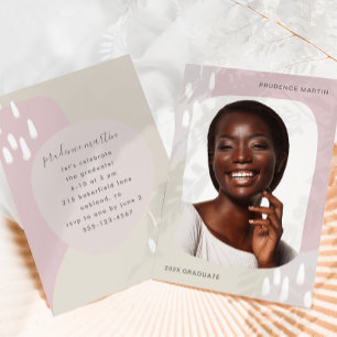 Moderne vormen Een foto Graduation Party Invitatio Kaart