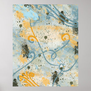 Moderne vormen en kleur poster