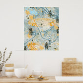 Moderne vormen en kleur poster (Keuken)
