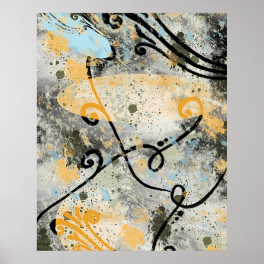 Moderne vormen en kleur poster (Voorkant)