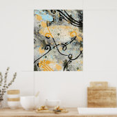 Moderne vormen en kleur poster (Keuken)