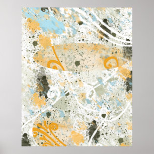 Moderne vormen en kleur poster