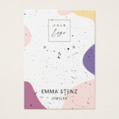 Moderne vormen getextureerde foto's met weergaveka visitekaartje (Voorkant)