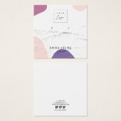 Moderne vormen getextureerde uitloopkaartjes voor vierkante visitekaartjes (Voorkant /achterkant)