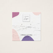 Moderne vormen getextureerde uitloopkaartjes voor vierkante visitekaartjes (Voorkant)