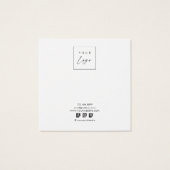 Moderne Vormen getextureerde verkwadrateerde harin Vierkante Visitekaartjes (Achterkant)