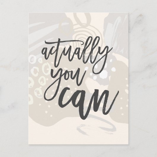 Moderne vormen kun je eigenlijk positief citeren briefkaart (Voorkant)