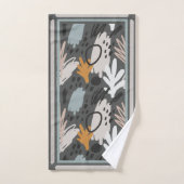 Moderne vormen Perwinkle, Oranje, Blush Blauwgroen Bad Handdoek (Handdoek)