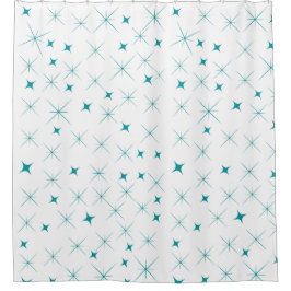 Moderne vormgeving elegant patroon blauw wit douchegordijn