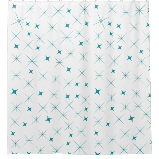 Moderne vormgeving elegant patroon blauw wit douchegordijn (Voorkant)