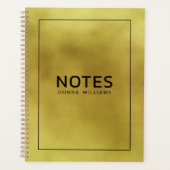 Moderne vormgeving Iridescent faux Gold folie acht Planner (Voorkant)