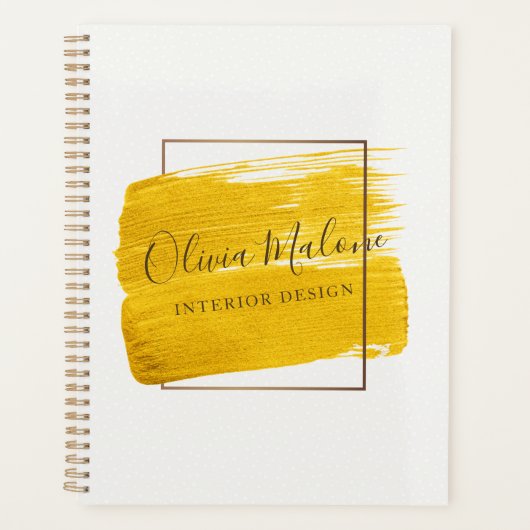 Moderne vormgeving met Gold Waterverf Verfspuitpla Planner (Voorkant)