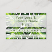 Moderne vormgeving met groenbladerblad visitekaartje (Voorkant)