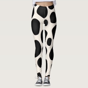 Moderne vormgeving met zwarte patronen leggings
