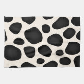 Moderne vormgeving met zwarte patronen theedoek (Horizontaal)