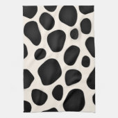 Moderne vormgeving met zwarte patronen theedoek (Verticaal)