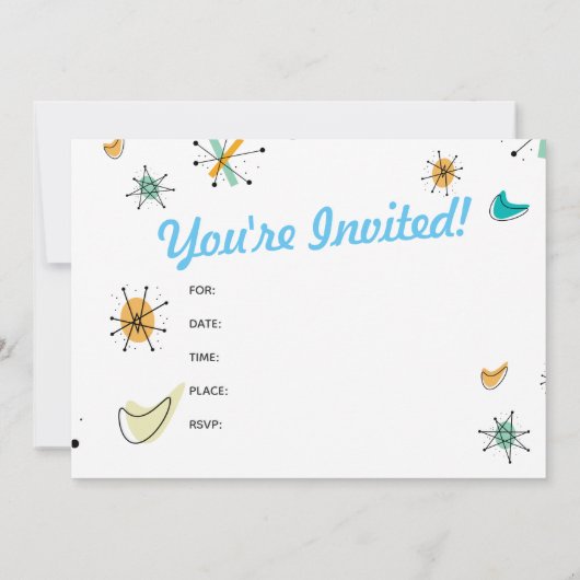 Moderne vormgeving midden in de eeuw kaart (Achterkant)