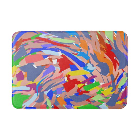 Moderne vormgeving rood groen roodrood goud badmat (Voorkant)