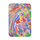 Moderne vormgeving rood groen roodrood goud badmat (Voorkant Verticaal)