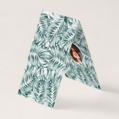 Moderne vormgeving van bladbladeren met groene bla visitekaartje (Achterkant)