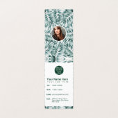 Moderne vormgeving van bladbladeren met groene bla visitekaartje (Binnenkant ongevouwen)