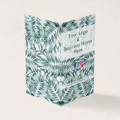 Moderne vormgeving van bladbladeren met groene bla visitekaartje (Buitenkant)