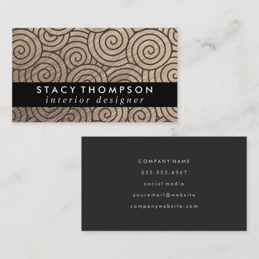 Moderne vormgeving van patroon visitekaartje (Voorkant / Achterkant)