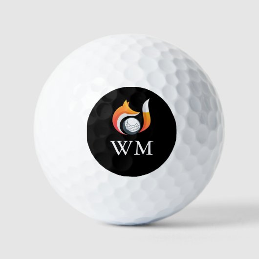 Moderne vos en bal gepersonaliseerd monogram (Voorkant)