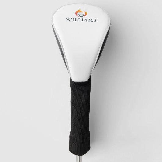 Moderne Vos En Bal Gepersonaliseerde Naam Golfheadcover (Voorkant)