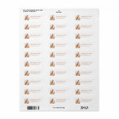 Moderne Vos Retouradreslabels Etiket (Full Sheet)