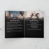 Moderne Vouwbare 4-Pagina's 3-Foto Herdenking van Programma (Binnen)